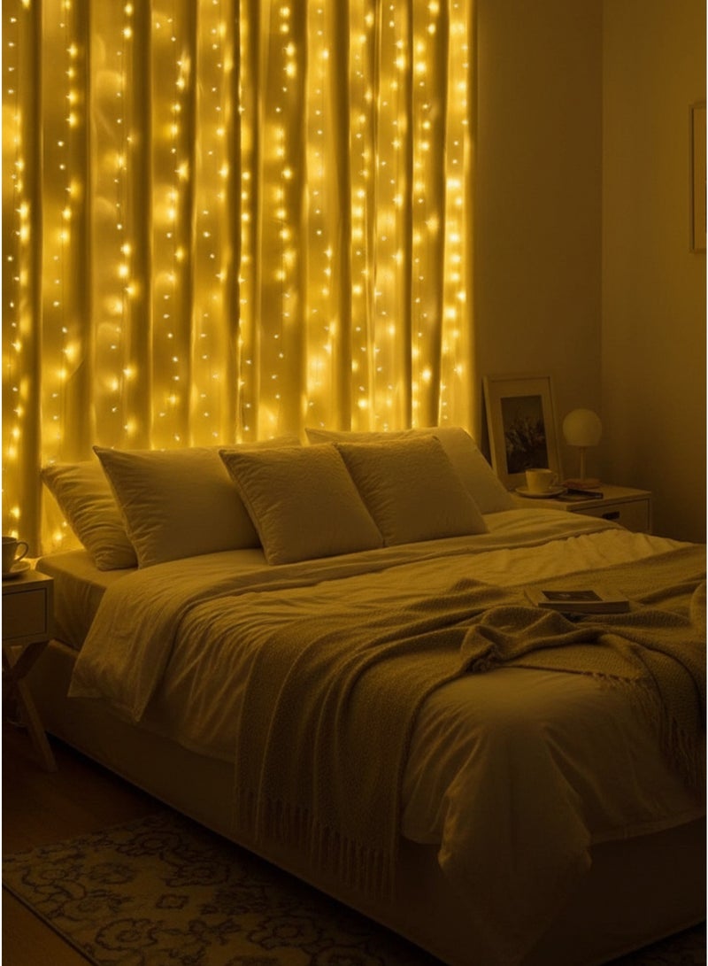LED Curtain Lights 3*3 (144 LEDs) - Decor for Ramadan, Eid, Parties & Romantic Ambience - Image 5